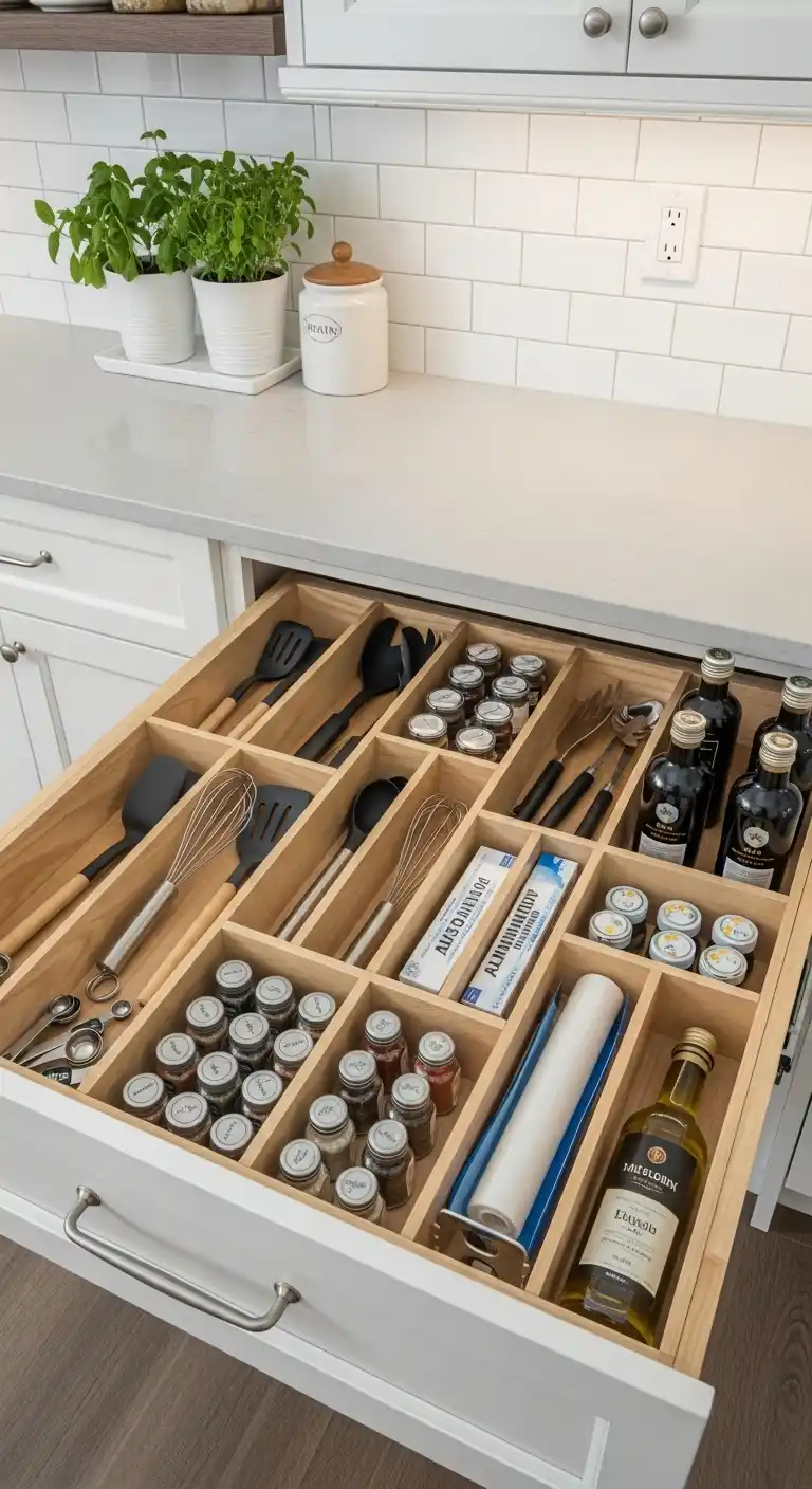 Drawer Dividers Inside Cabinets for Smaller Items