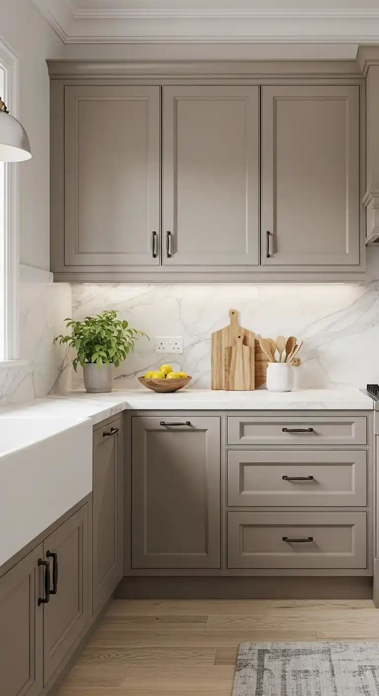 Light Taupe Kitchen Cabinet Neutral Colors