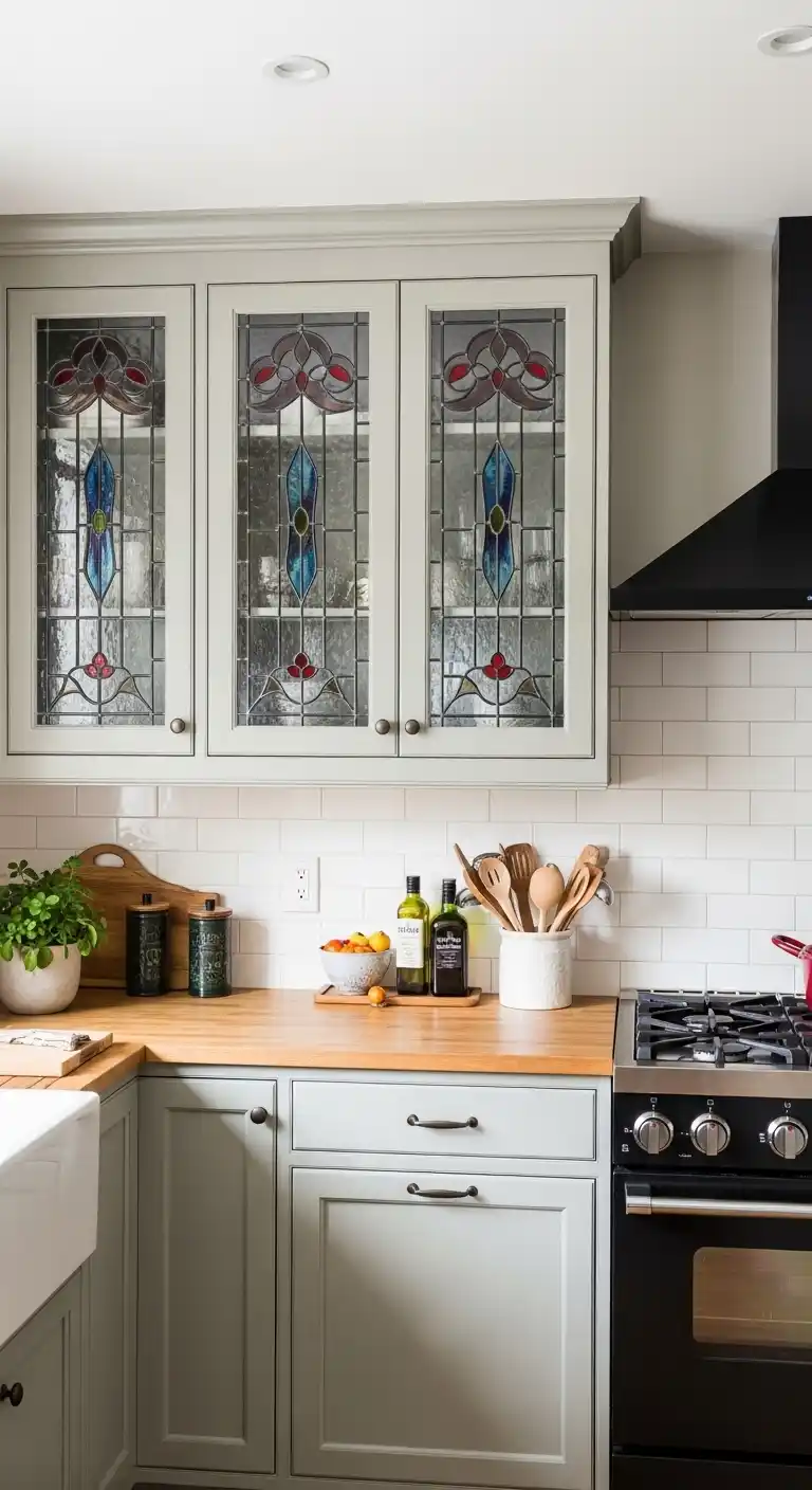 Stained Glass Cabinets for Artistic Flair