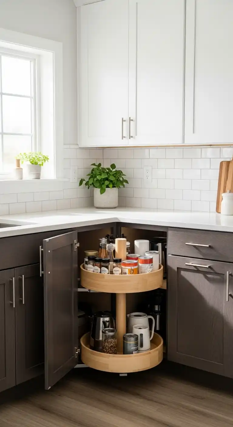 Corner Lazy Susan for L Shape Cabinets