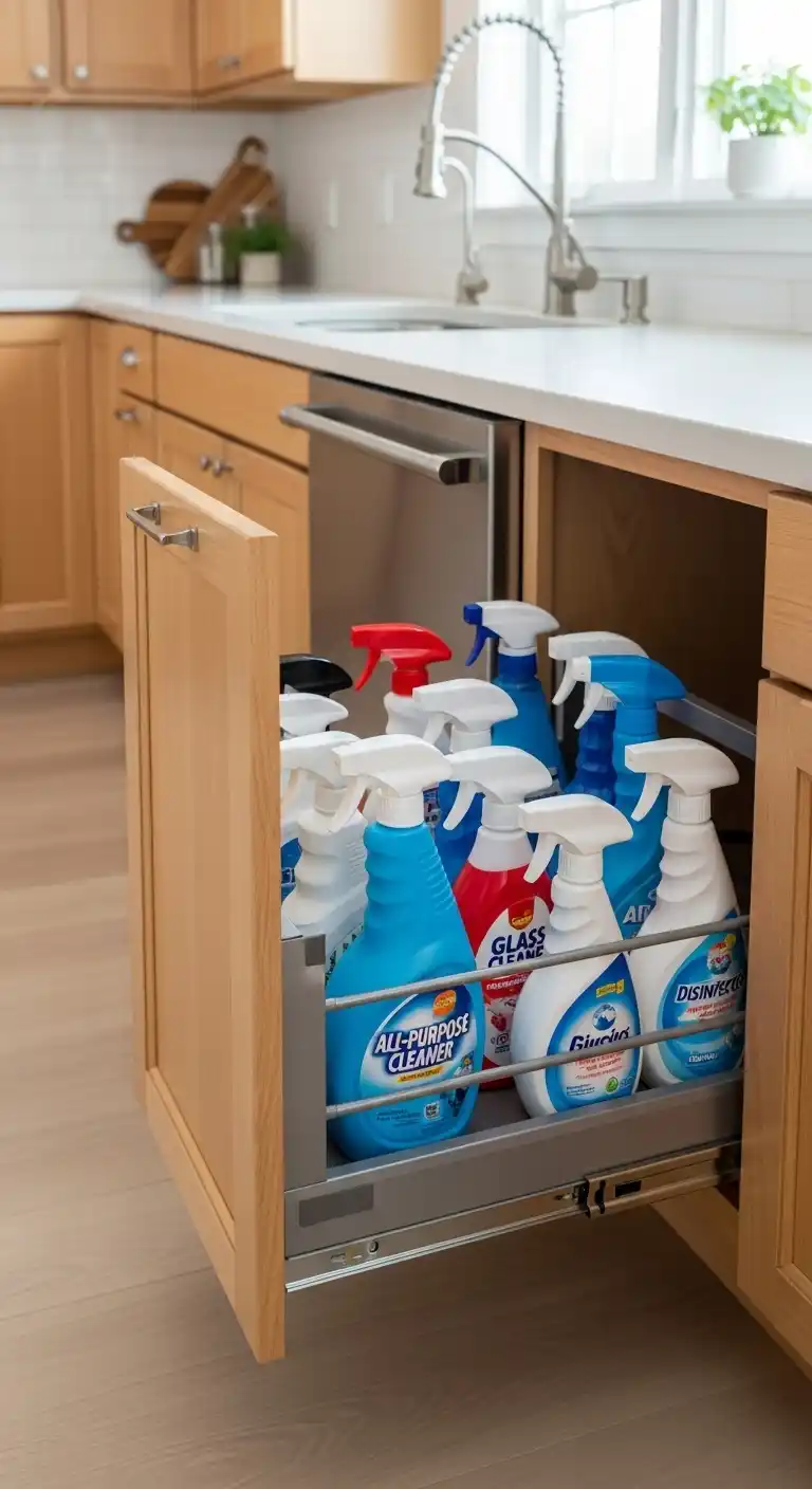 Sliding Drawers for Spray Bottles