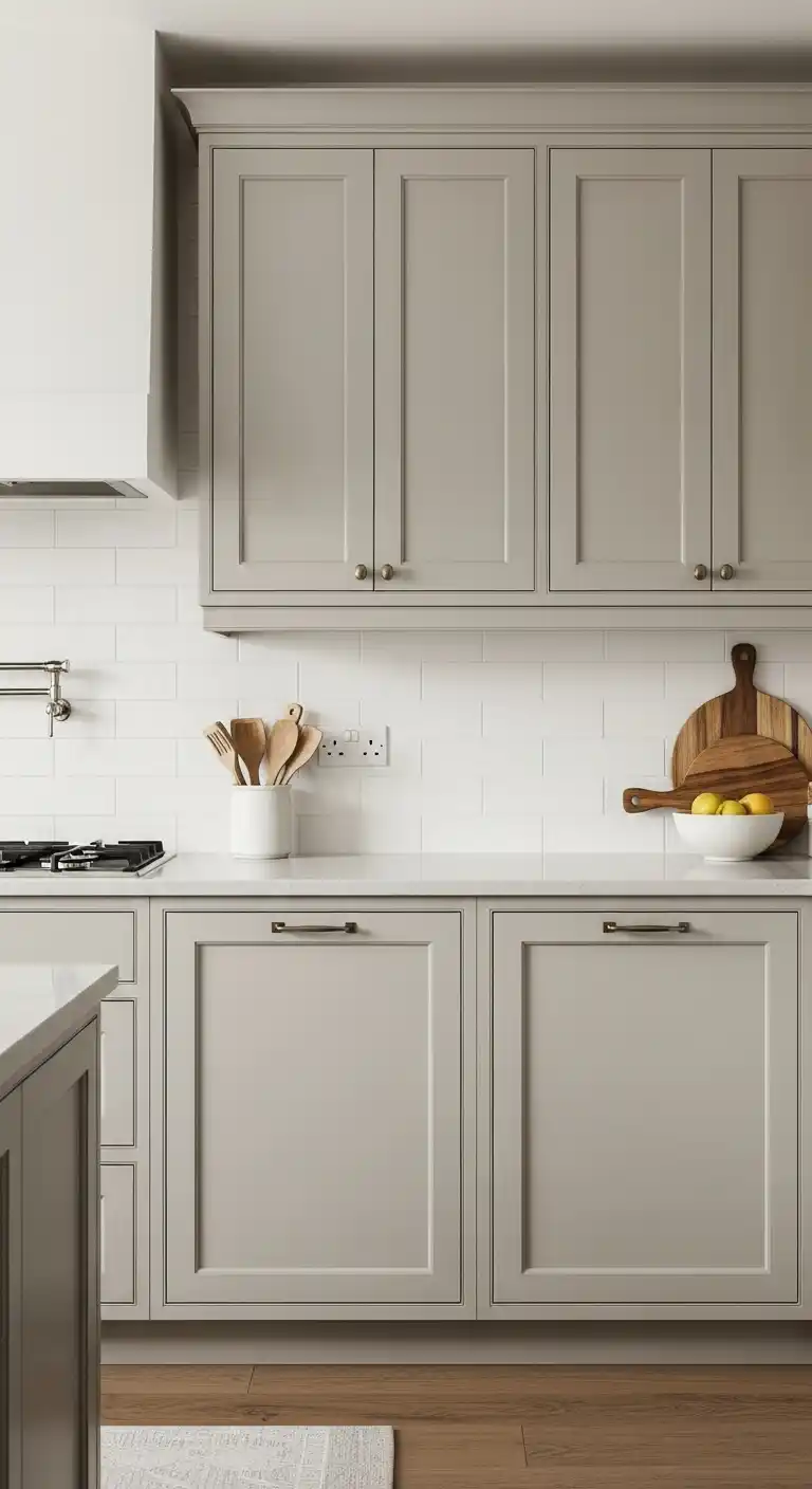 Soft Stone Kitchen Cabinet Neutral Colors