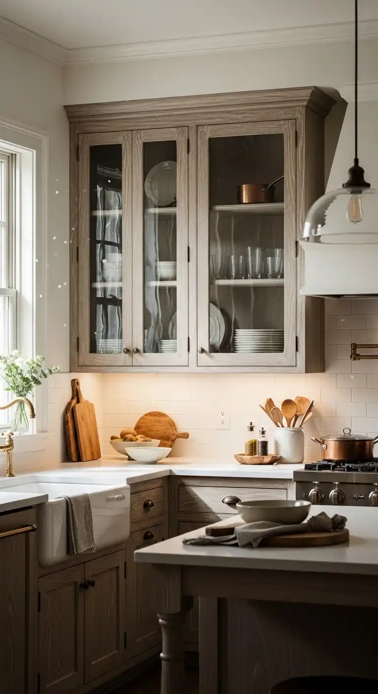 Lead-Free Antique Glass Cabinets for Subtle Character