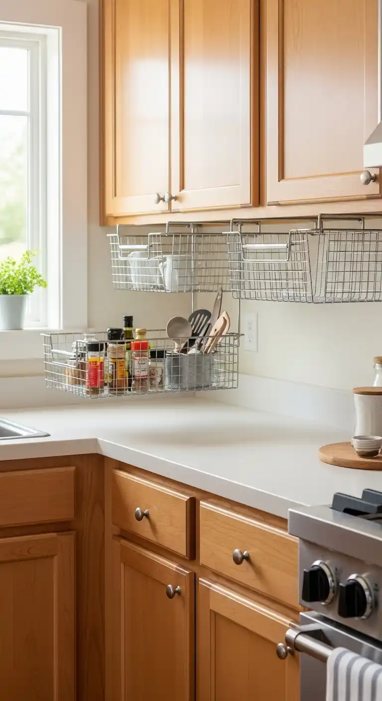 Under-Shelf Baskets for Extra Hidden Storage