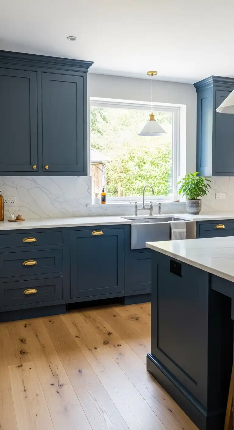 Choosing Finishes That Enhance Blue Kitchen Cabinets