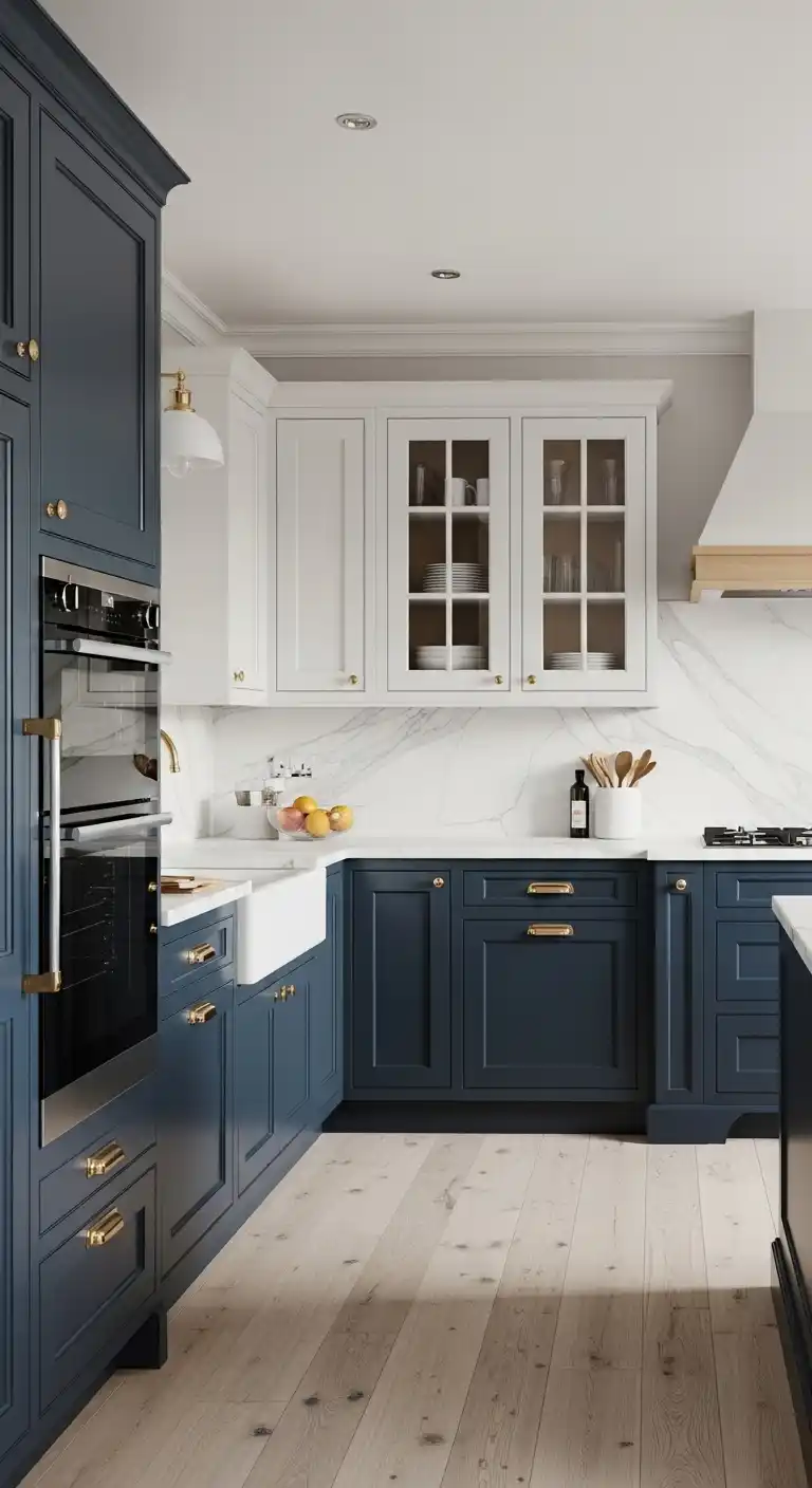 Pairing Navy Cabinets With Complementary Colors