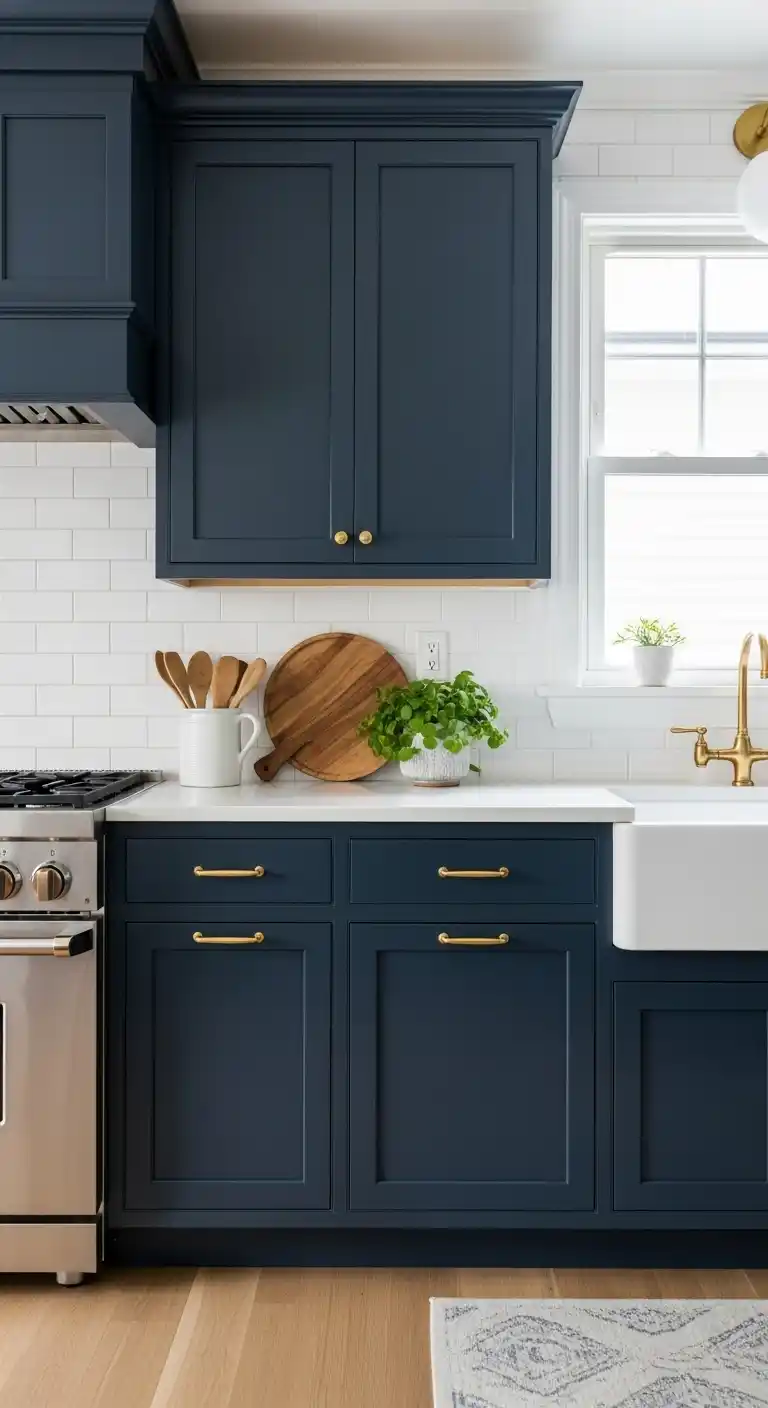 Selecting the Right Finish for Navy Cabinets