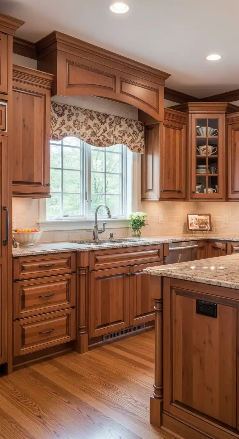 Traditional Wood Kitchen Cabinet Valance