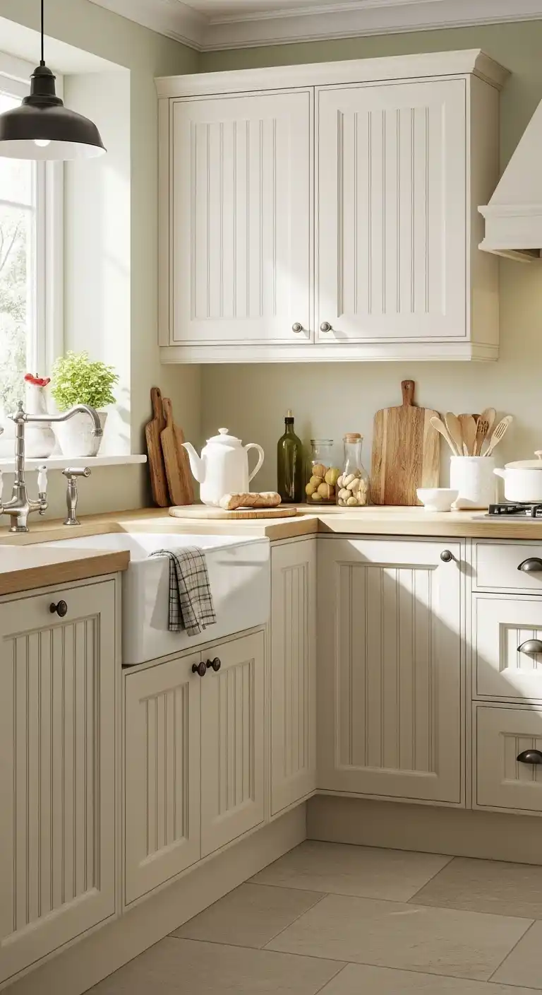 Beaded Cabinet Door Refacing for Soft Character