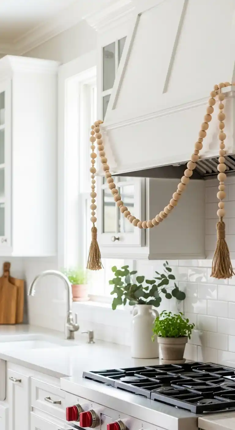 Wooden Bead Garland for a Simple Elegant Look