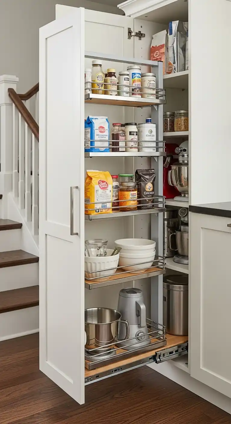 Pull-Out Pantry for Baking Supplies