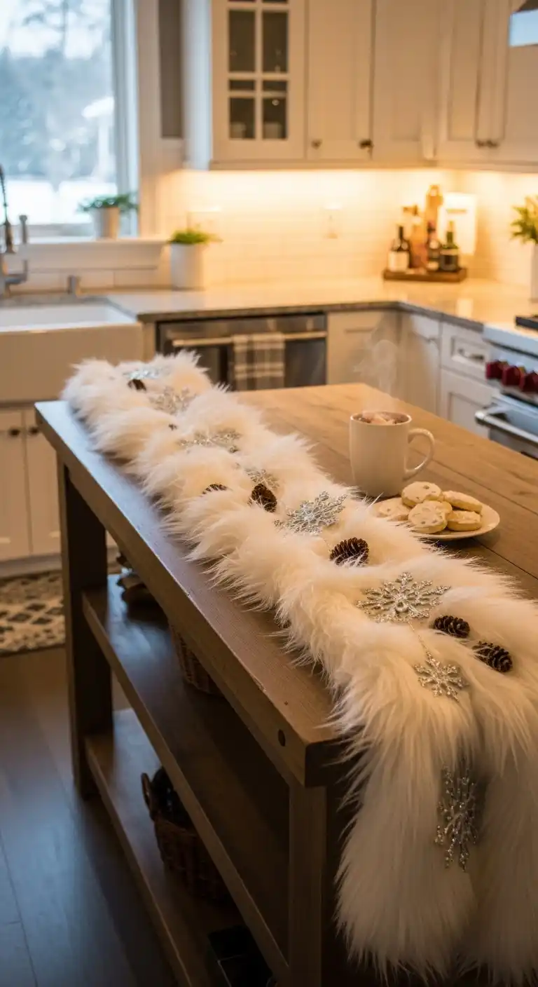 Faux Fur Garland for a Cozy Winter Vibe