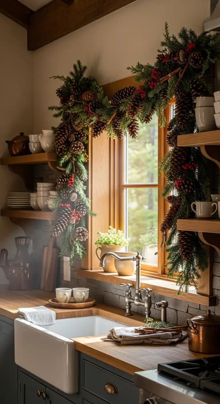 Pinecone Garland for a Woodland Feel
