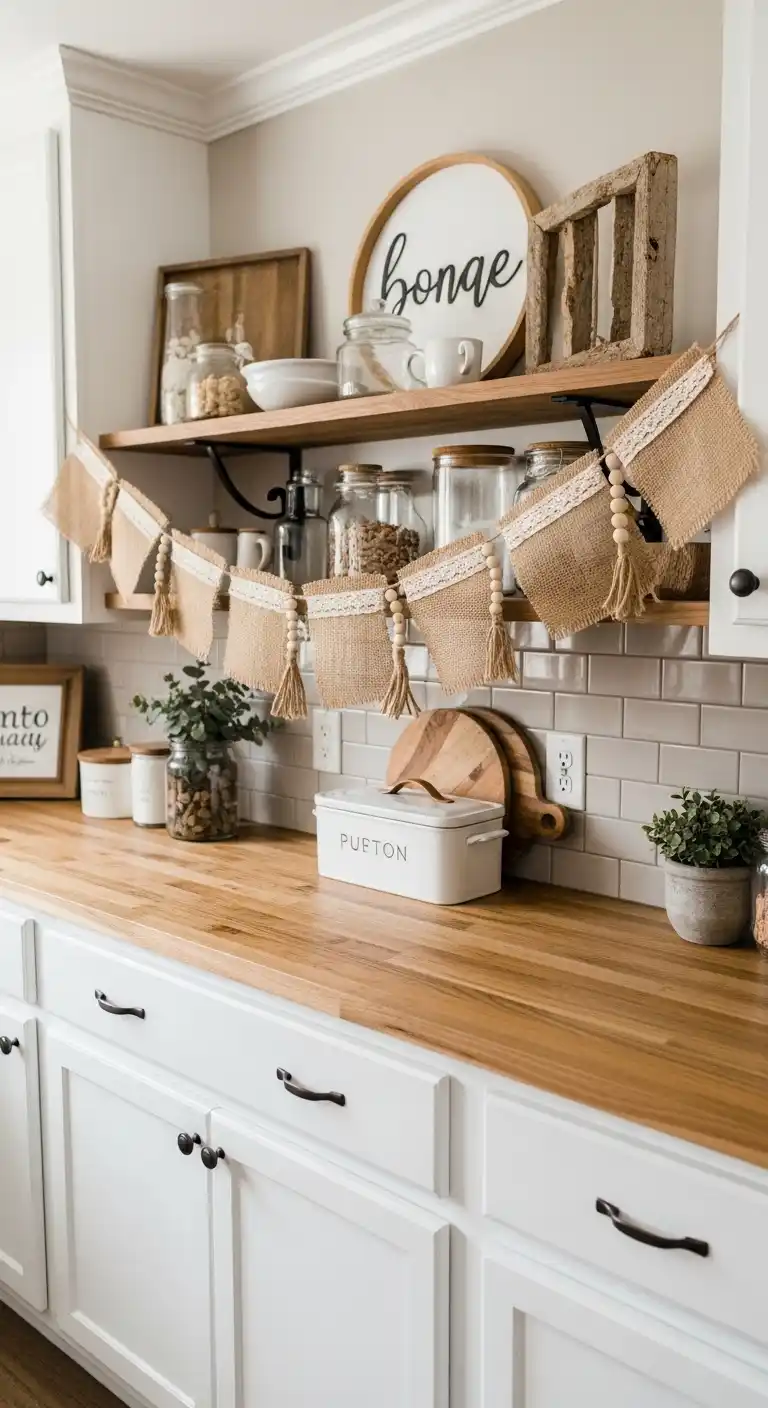 Rustic Burlap Garland