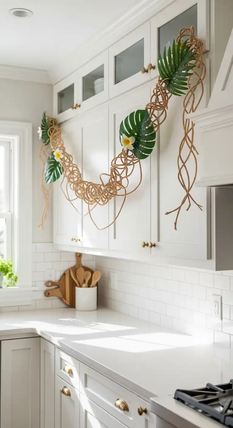 Rattan Garland for a Tropical Vibe