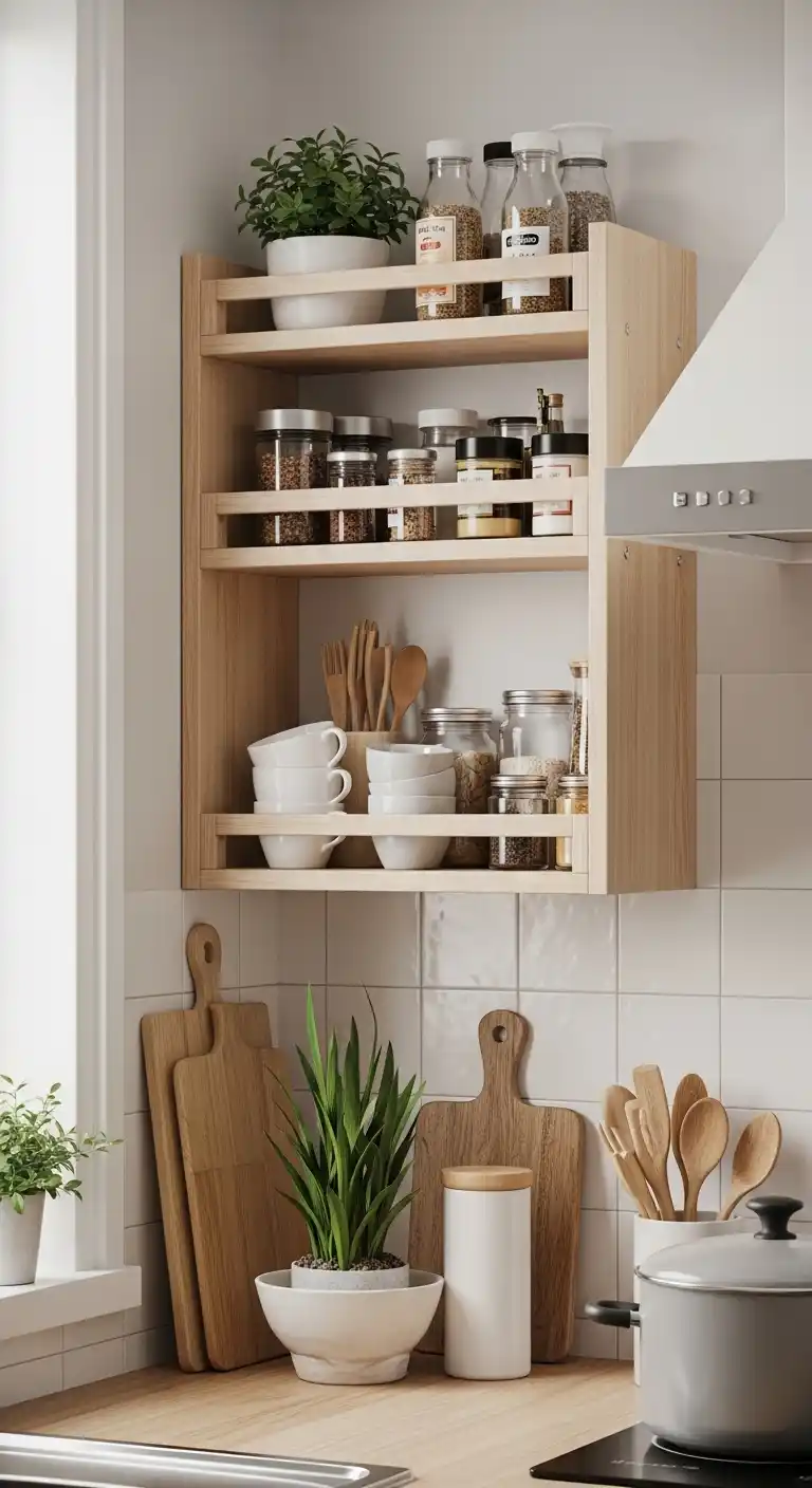 Small Open Shelves for a Compact Space