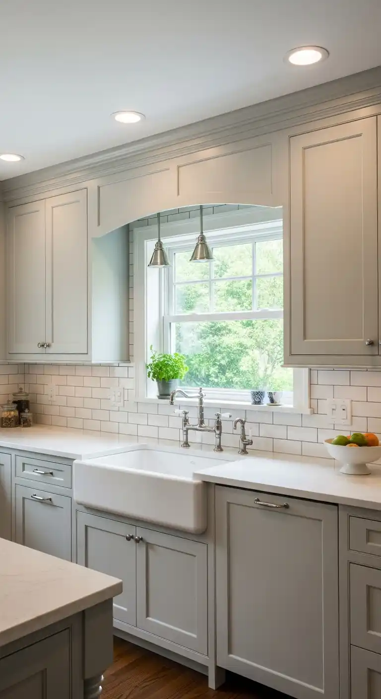 Subtle Transitional Kitchen Cabinet Valance