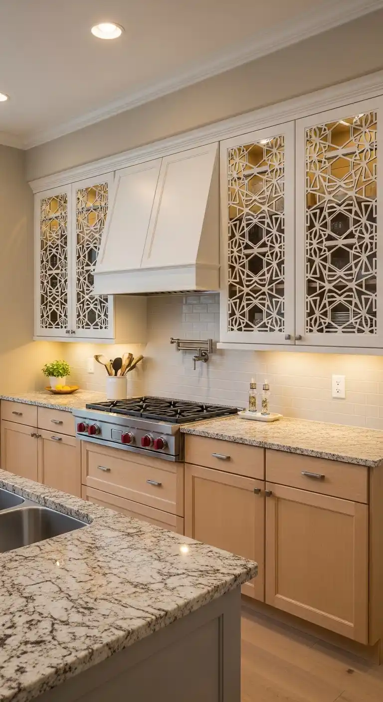 Patterned Cabinet Insert Refacing