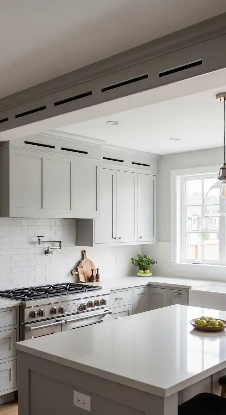 Hidden Cabinet Vents Behind Molding