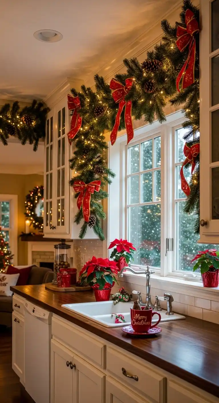 Seasonal Pine Garland for the Holidays