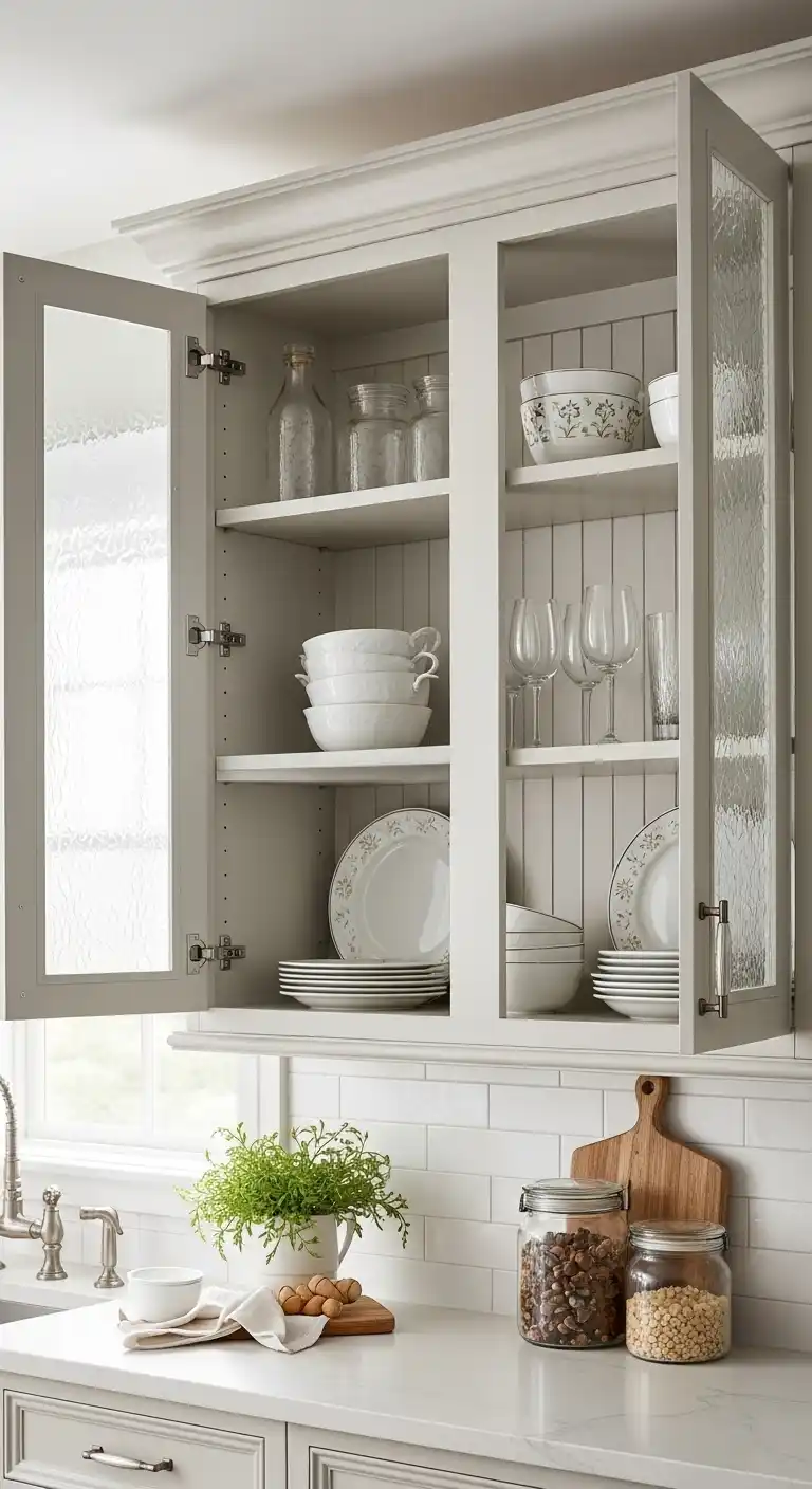 Add Glass Inserts to Cabinet Doors