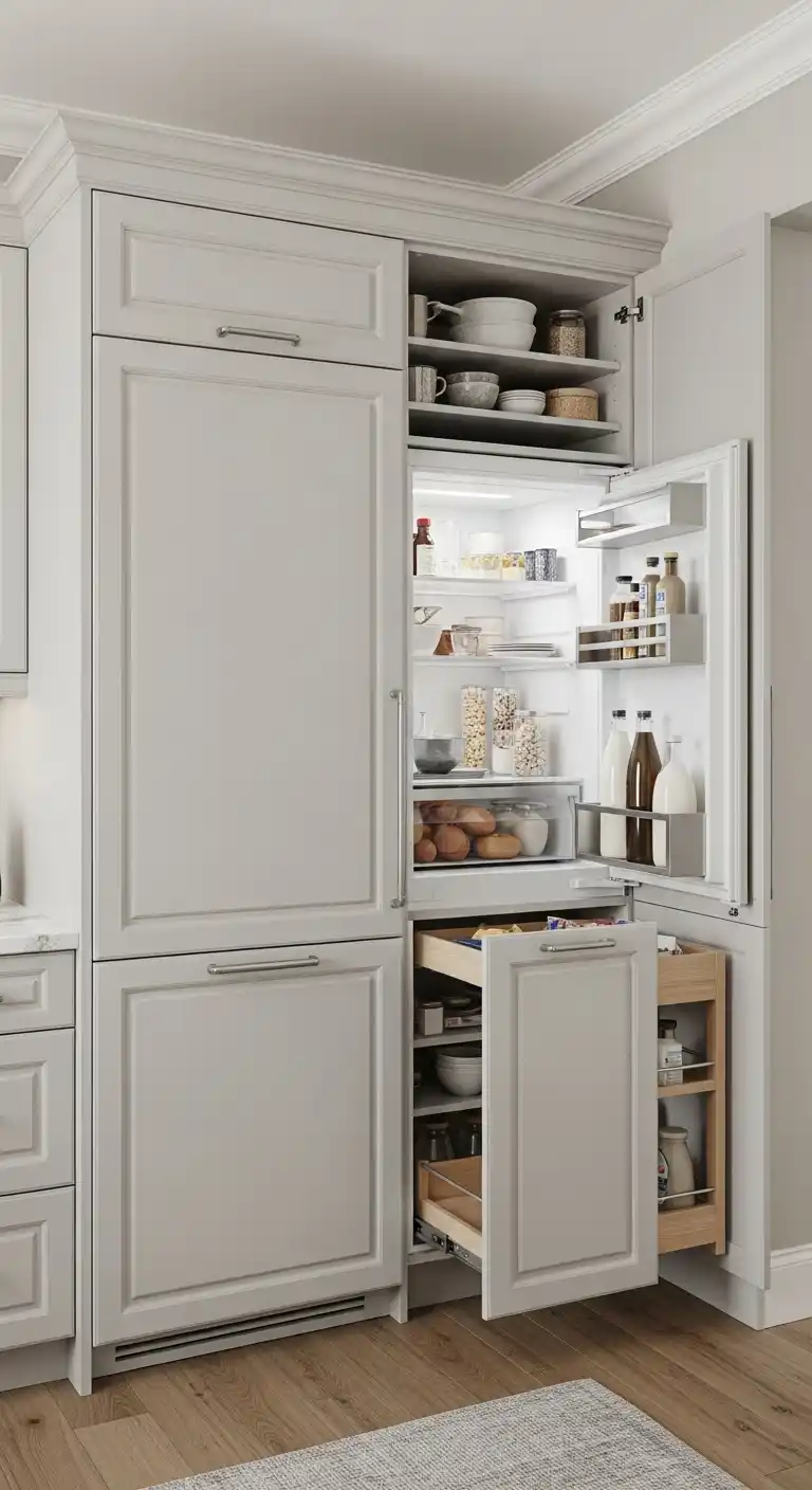 Fridge and Pantry Cabinet Combo