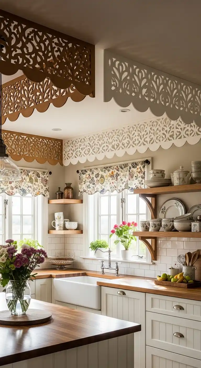 Scalloped Kitchen Cabinet Valance